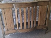 Antique Edwardian Oak Double Bed