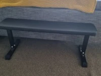 Queen Bed base, mattress and headboard, 3 Seater Sofa and footstool, W...