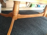 Magnificent solid rimu extending table and 8 chairs