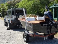 Pelin 12ft Motor Boat on Trailer, very Light.