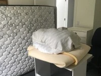 Queen bed, drawers, desk, office chair