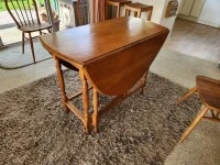 Dining Table and 4 Chairs, English Oak.