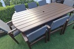 Stunning Outdoor Devon Table and 8 Devon Padded Chairs, Chairs (8)