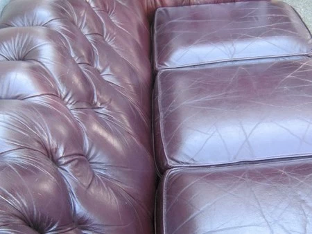 Vintage leather beautiful chesterfield solid sofa