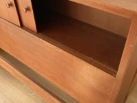 Genuine vintage mid-century solid wood bedroom suite