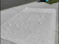 3 seater fold out sofa bed, Rug