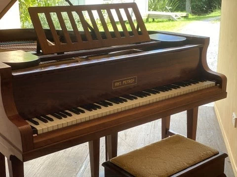 Old Baby grand with removable legs piano