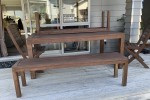 BBQ table 2 chairs and 2 bench seats to wooden;;