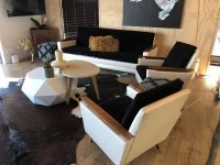 ~Mid Century Atomic Lounge Suite ~ chair 1, chair 2, sofa