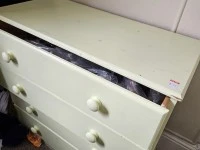 Double mattress, drawers, desk