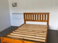 Bed frame disassembled