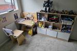 Toy storage and kids study table