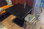 Tables x 19, Chairs x 19, High top bench seats x 5, Bench seat x 1