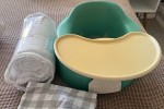Rocking chair, Bassinet in box, Bassinet mattress, Child’s rubber seat...