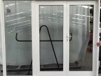 Off White Aluminium French Doors H2005 x W2410 DR5092