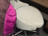 Queen Bed and base, Bean Bag, Light, Box of kitchen items, Wheely Chai...