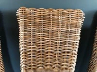Natural Wicker Rattan Dining Room Chairs.