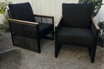 2 x outdoor armchairs