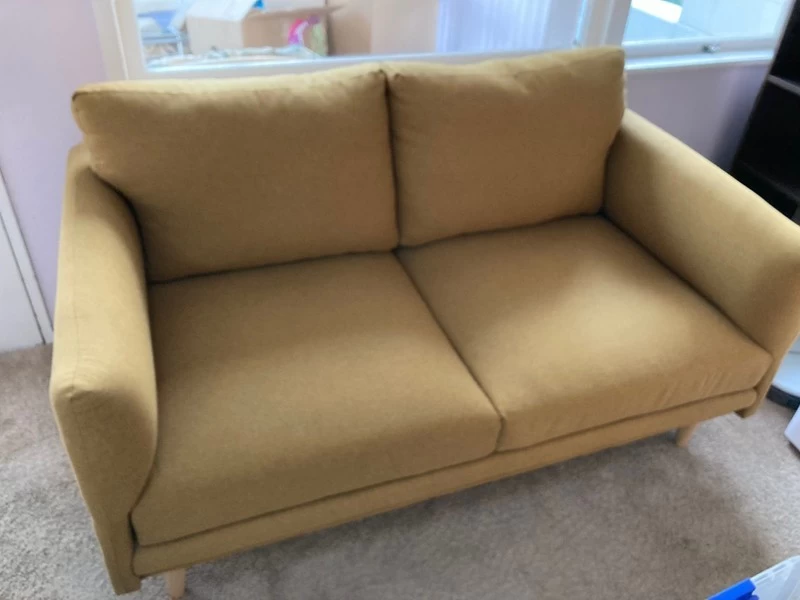 Mustard 2 Seater Couch Near New