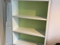 White bookshelf from Harvey Norman