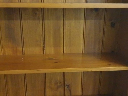Pine wooden bookshelf