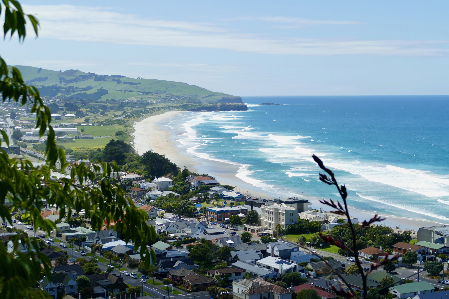 View onto St. Clair and St. Kilda beach and surroundings