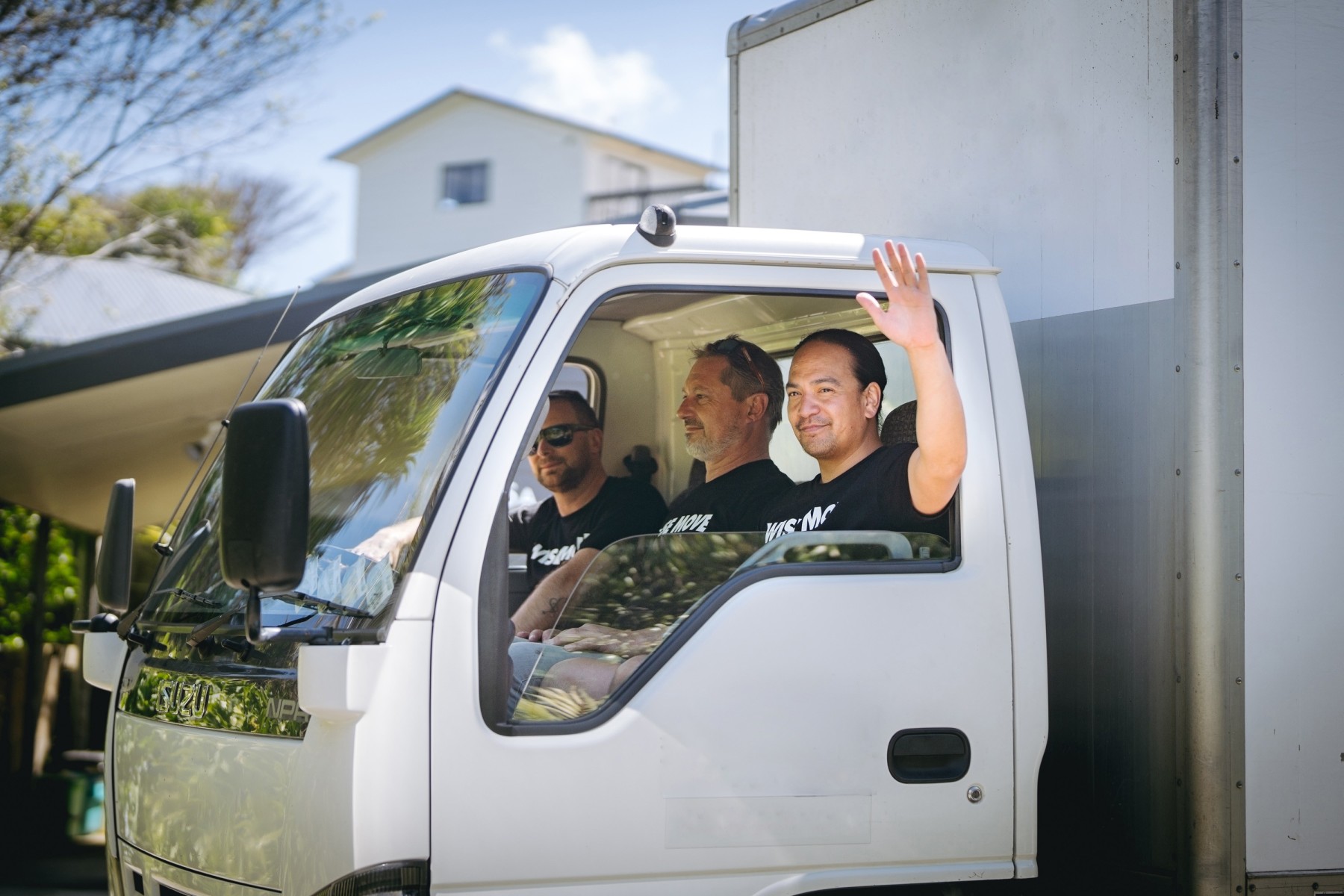 Wise Move team arriving in truck for Salvation Army furniture pickup