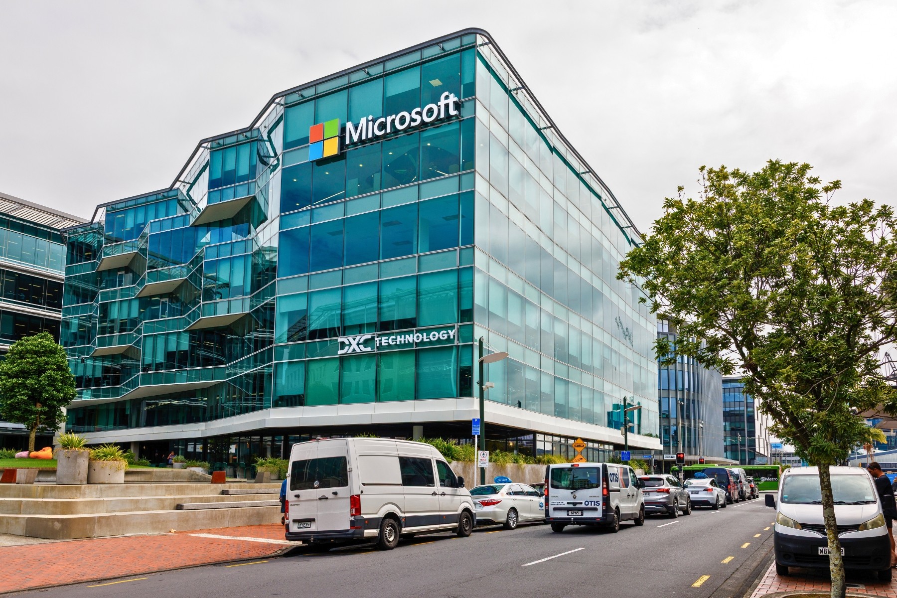Auckland city office buildings, representing corporate and tech jobs
