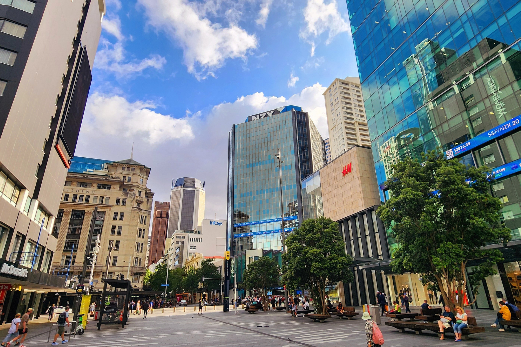 Auckland CBD Urban Plaza.