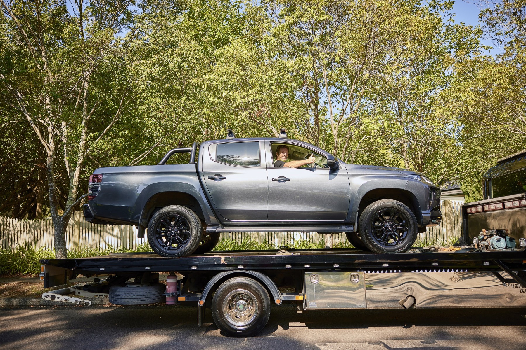 open-air car transport