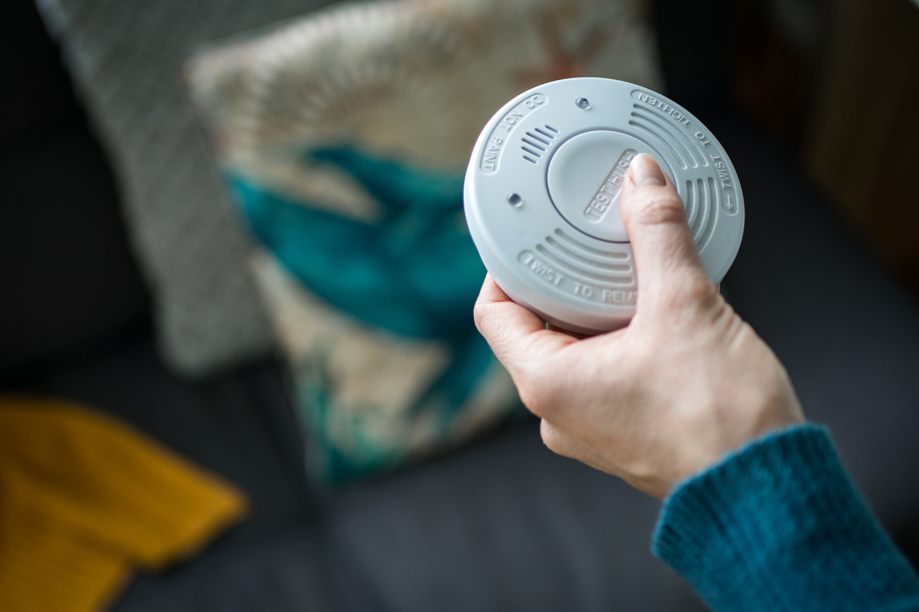 Testing a smoke alarm in a short-term rental property
