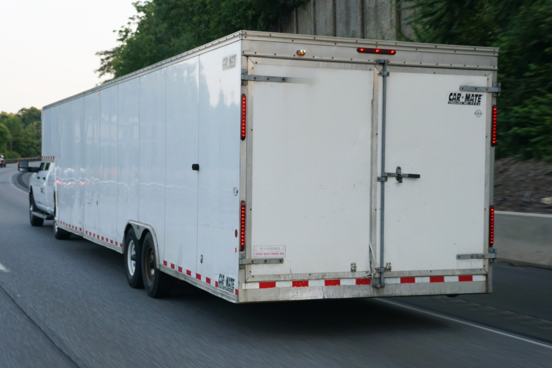 structured trailer for enclosed car transport