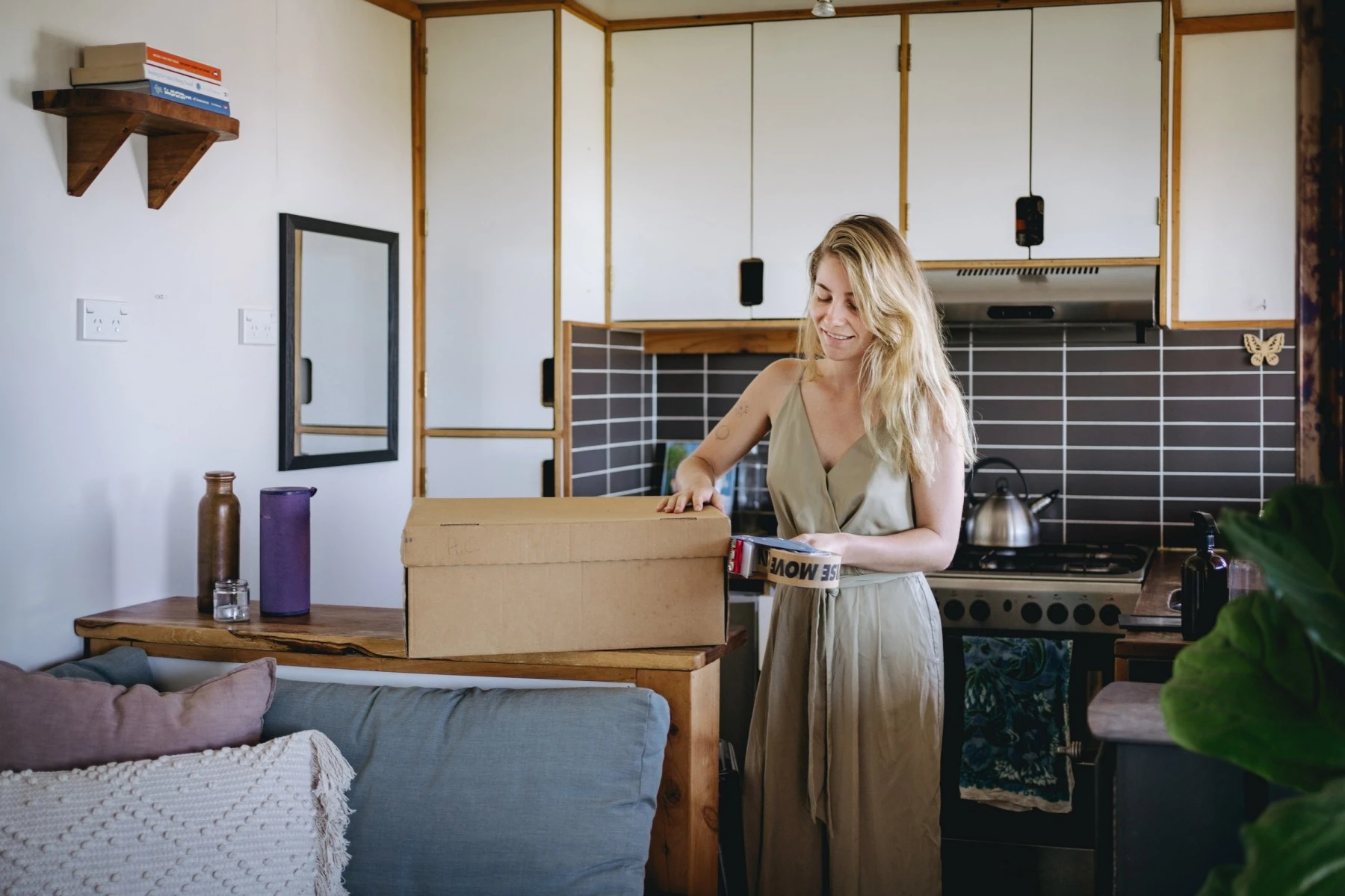 Packing up kitchen