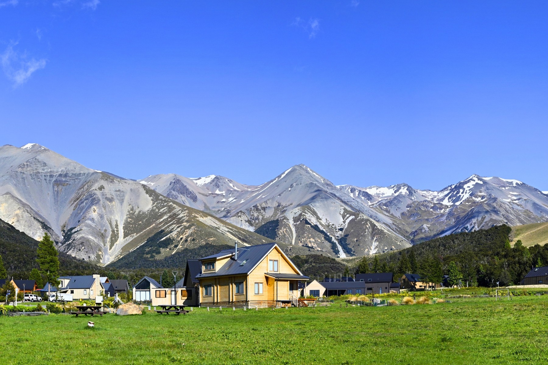 View of mountains from Castle Hill, Canterbury