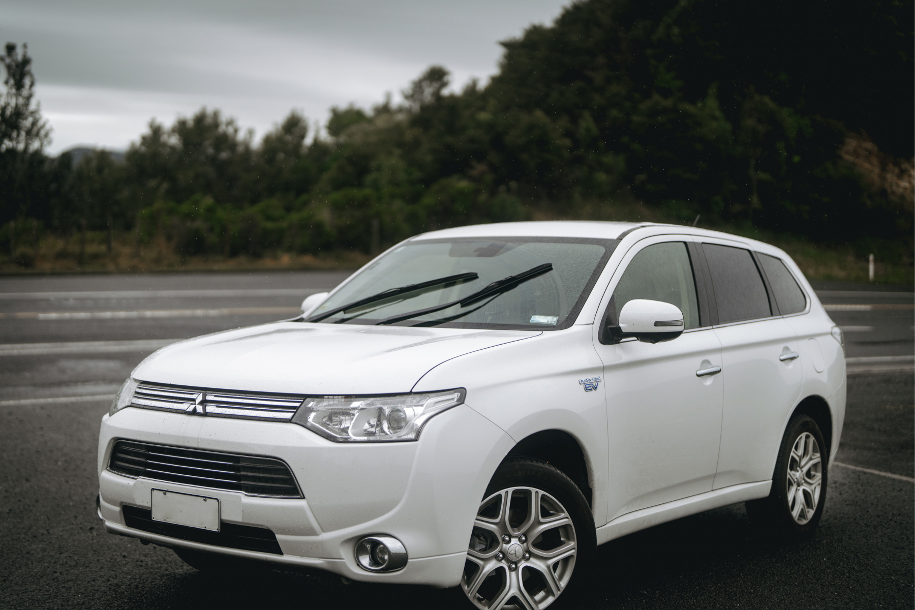 White car ready for vehicle transport in New Zealand