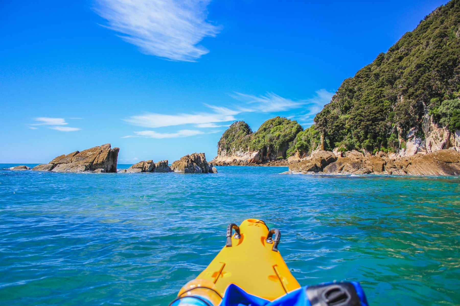 Exploring Abel Tasman National Park by kayak